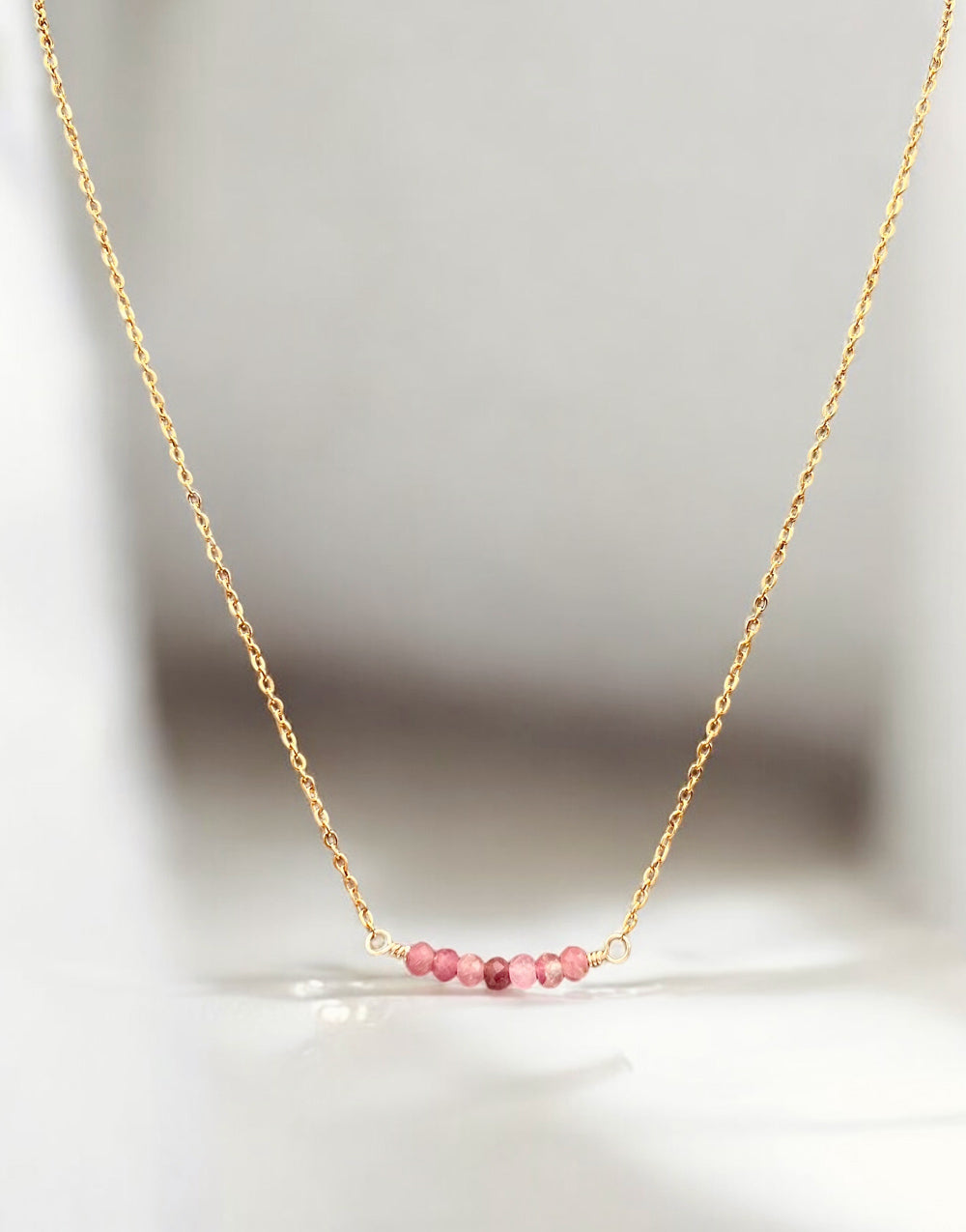 Natural Gemstone Single Birthstone Necklace