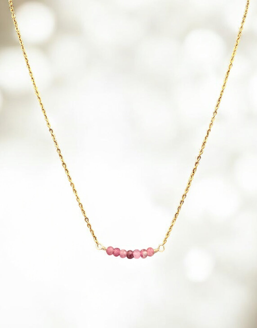 Natural Gemstone Single Birthstone Necklace