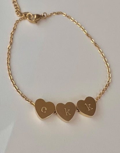 Initial Heart Bracelet