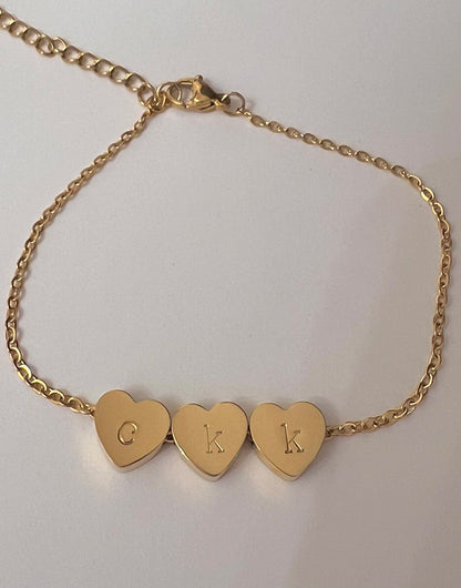 Initial Heart Bracelet