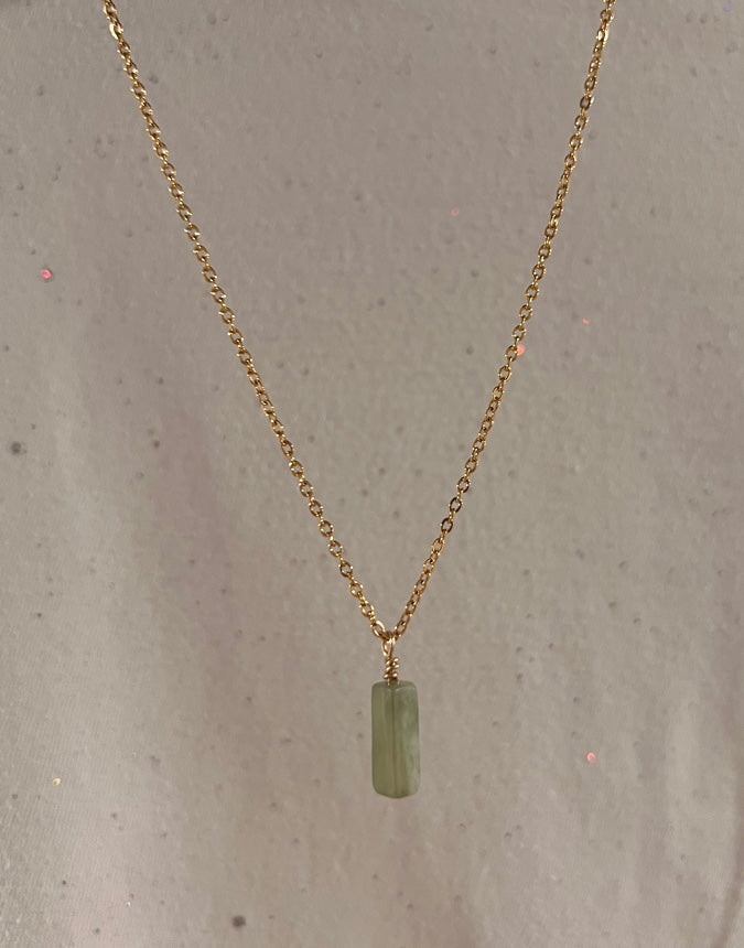 Jade Serpentine Drop Necklace