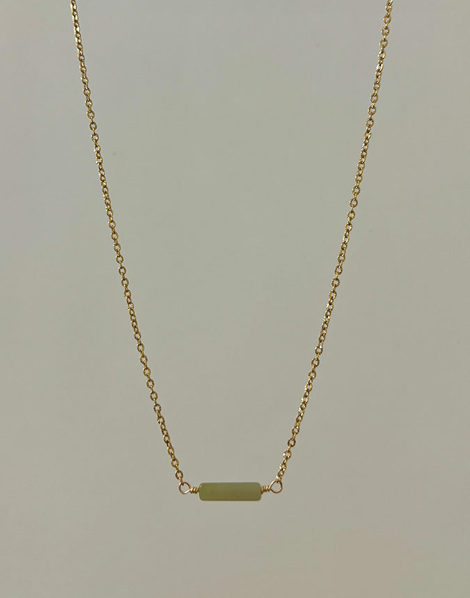 Jade Serpentine Bar Necklace