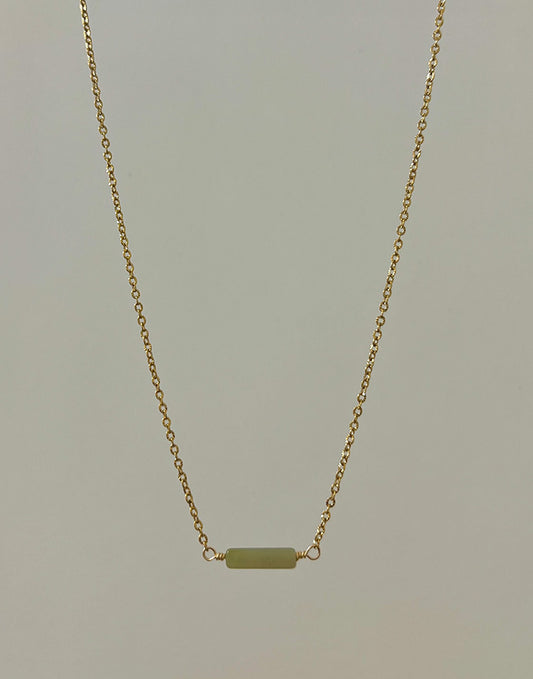 Jade Serpentine Bar Necklace