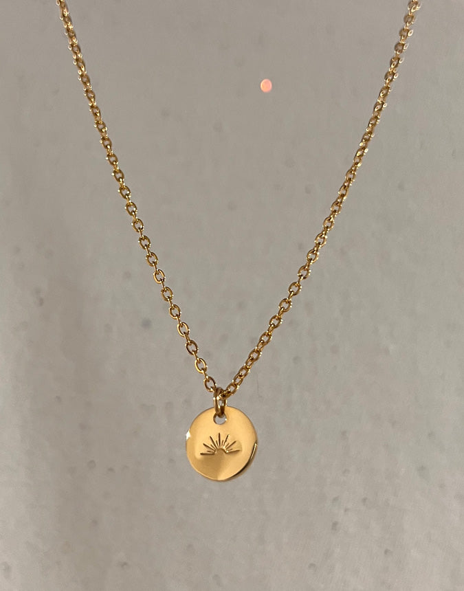 You Are My Sunshine Round Pendant Necklace