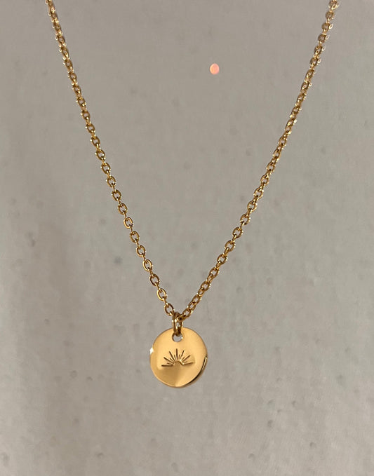 You Are My Sunshine Round Pendant Necklace